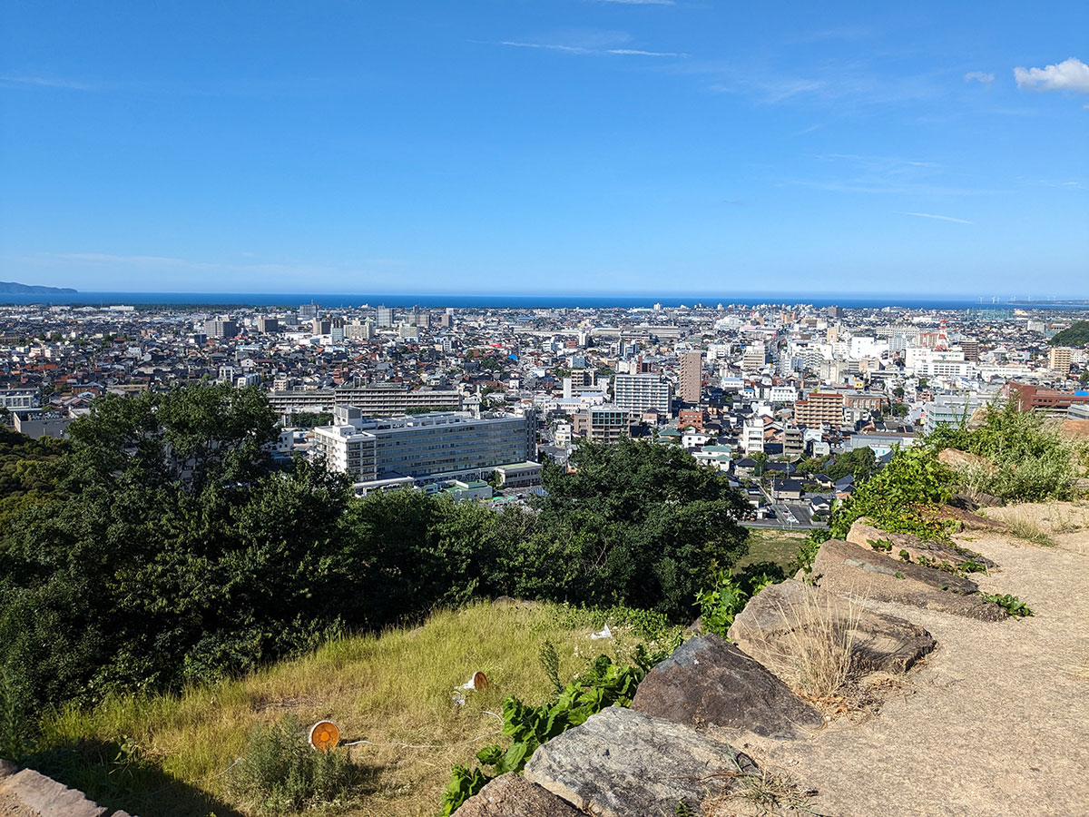 米子城跡からの眺め　日本海